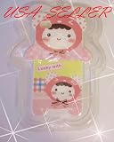 Cute Lovely White Teddy Bear In Pink Spot Hoody Lattice with Bow-knot Soft Silicon Skin Cover Case for Apple Iphone 4 4G 4S