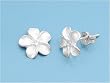 Italian Plain Plumeria Earrings, Size: 10mm Italian Plain Plumeria Earrings, Size: 10mm