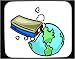 Third Party New : Mouse Pad with globe, erasure, eraser, world, earth, erase