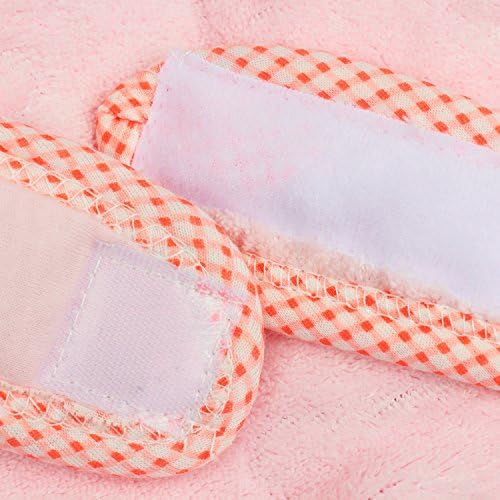 Kosbon 35.4*35.4" Unisex Baby Winter Cozy Coral Fleece Swaddle Blanket , Cartoon Bear Partten Infant Wrapsack Blanket , Nursery Swaddling Blankets , Best Gift for 0-6 Monthes (Pink)