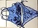 Vintagerose Push Up Swimsuit Tie Dye Swimwear Pin Up Padded Bikini Sets, Blue, Medium