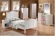 Princess 3 Piece Twin Size Bed in White Finish By Coaster Furniture