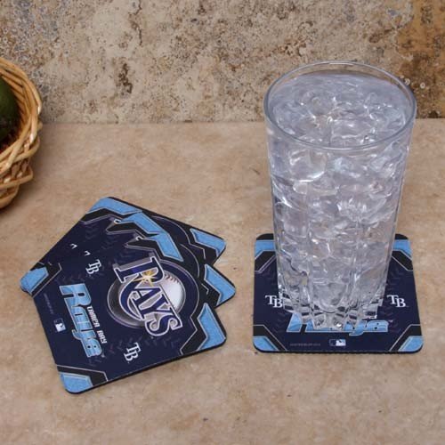 Tampa Bay Rays 4-Pack Sublimated Logo Neoprene Coaster Set