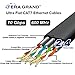 Tera Grand - 12FT - CAT7 10 Gigabit Ethernet Ultra Flat Patch Cable for Modem Router LAN Network, Gold Plated Shielded RJ45 Connectors, Faster Than CAT6a CAT6 CAT5e, White