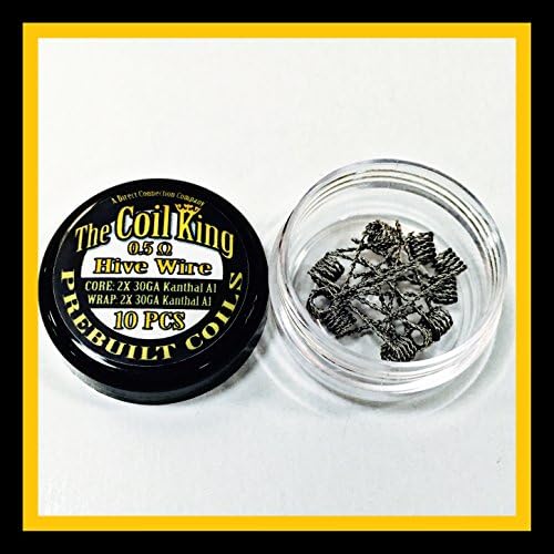 10 Pack Pre Built Coils Clapton Hive Tiger Twisted Fused Flat Dual Quad Prebuilt Pre Made (Hive 0.5Ω (2x 30GA Core, 2x 30GA Wrap))