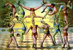 Circus Poster Acrobats Frolick Photograph - Beautiful 16"x20" Photographic Print from the Library of Congress Collection