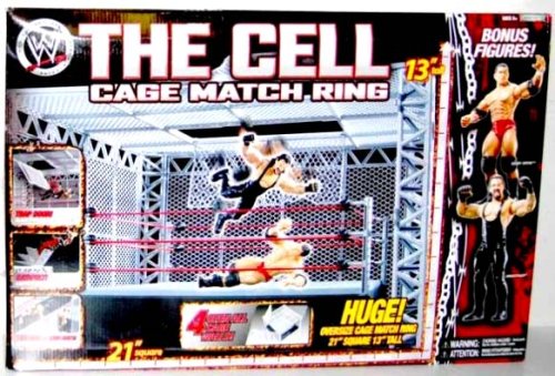 WWE The Cell Cage Match Ring with Bouns Randy Orton and Undertaker figures-image