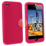 Premium Flexible Soft Hot Pink Silicone Skin Case for Apple 4th Generation  ....
