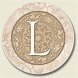 AutoCoaster ~ Monogram initial L ~ Tile Drink Coaster for car cupholder - code 579