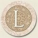 Kitchen & Housewares : AutoCoaster ~ Monogram initial L ~ Tile Drink Coaster for car cupholder - code 579