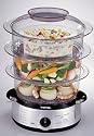 Tefal Steam Cuisine Easystore 616119 3-Tier Steamer, Chrome