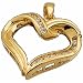 14Kt Yellow Gold Arty Diamond Heart Pendant