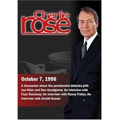 Charlie Rose with Joe Klein & Dan Goodgame; Faye Dunaway; Nancy Friday; Arnold Scaasi (October 7, 1996)
