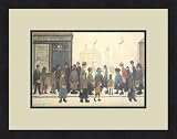 "Waiting for the Shops to Open" by Laurence Stephen Lowry - Framed Artwork