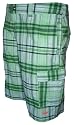 Mens Adidas Originals Cargo Style Golf Short Green Plaid
