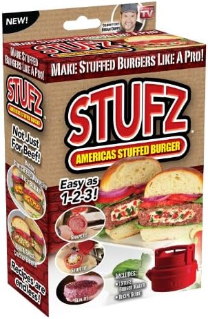 Multifunction Stufz Burger Press Meat Pizza Stuffed Patty Maker Red）