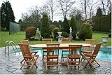Review HUMBER TEAK HT 21 / HUMBER TEAK GRADE A TEAK 17 PIECE OUTDOOR DINING SET WITH FOLDING CHAIRS
