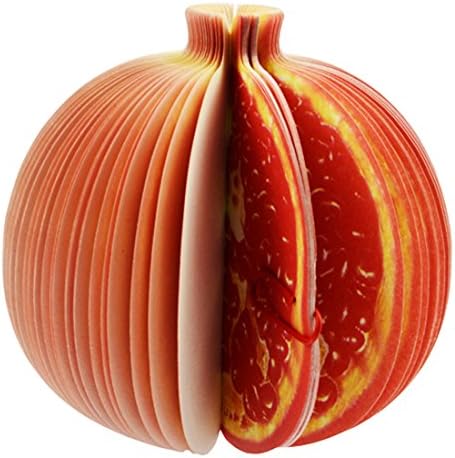 Cute Fruit Desk Paper Note Pads , Memo Pad , Notepad, Paper Notes , Red Apple / Green Apple / Lemon / Peach / Pomegranate / Orange / Green Pear / Watermelon /Strawberry / Kiwi Style;150 Pages (Pomegranate)