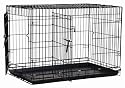 Precision Pet 2-Door Great Crate Pet Crate, Black, Up to 40 Pounds