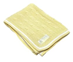 Nautica Baby Cable Knit Blanket, Butter