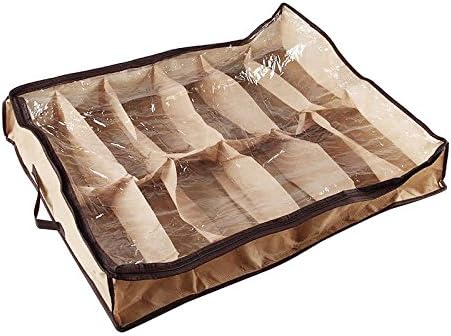 Home Use 12 Pairs Shoes Organizer Storage Case Holder Under Bed Closet Shoe Box