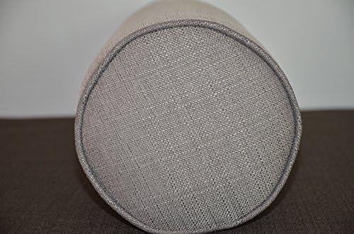 Round Bolster Pillow Cover and Insert 8" Round X 30" Long. Linen-Silver Grey