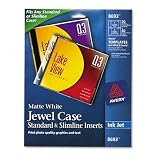 Avery CD DVD White Matte Jewel Case Inserts for Inkjet Printers - 20 pack -- Sold as 2 Packs of - 20 - - Total of 40 Each