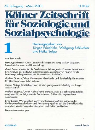 Kölner Zeitschrift für Soziologie und Sozialpsychologie