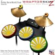 Rising Sun Yellow Skin by WraptorSkinz fits Guitar Hero 4 World Tour Drum Set for Nintendo Wii, XBOX 360, PS2 & PS3 (DRUMS NOT INCLUDED)