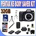 Pentax K-5 16.3 MP Digital SLR with 3-Inch LCD Black w/32GB SDHC Memory + 2 Extended Life Batteries + Ac/Dc Charger + SDHC USB Card Reader + Shock Proof Deluxe Case w/Strap + Full Size Tripod + Memory Card Wallet + Lens Pen Cleaner + Mini Tripod + Accessory Saver Bundle