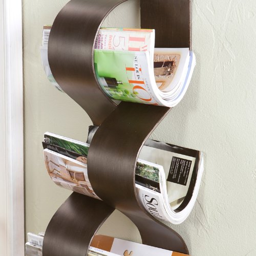 Southern Enterprises Wave Wall Mount Magazine Rack