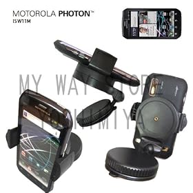 MOTOROLA PHOTONTM ISW11M �R���p�N�g�}���`�A���O�� �J�[�}�E���g�z���_�[ �yUniversal Mobail Phone Windshield Mount Holder�z�ԓ��i�r��