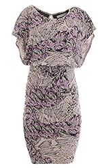 Animal Print Jersey/Polyester/Spandex  Dress