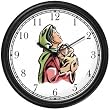 Mary & Baby Jesus or Madonna and Child No.5 - Christian Theme Wall Clock by WatchBuddy Timepieces (Slate Blue Frame)