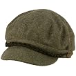 Men's Greek Fisherman Winter Wool Blend Cabby Driver Hat Flat Cap Heather Gray L/XL