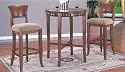 3pc Wooden Bar Table Set