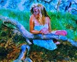 Custom Order #IK-DQC, Oil on Canvas, Custom Painting of The Person You Love, For 1 Person of Customer's Choice, Style: Photo-Realism, with Signature Text "HAPPY TO HAVE YOU", Canvas Size 30 x 38 inch