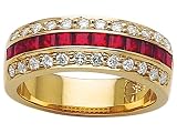 1.35 cttw Genuine Ruby Anniversary Ring / Band by Karina B(tm) - Platinum