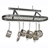 IMAGE OF 5 Foot Hanging Hammered Steel Pot Rack by Enclume
