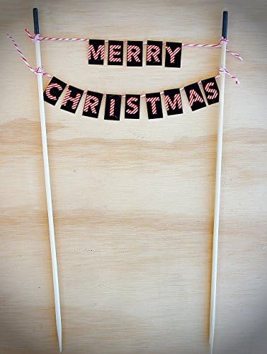 Mini Banner Cake Topper "MERRY CHRISTMAS"