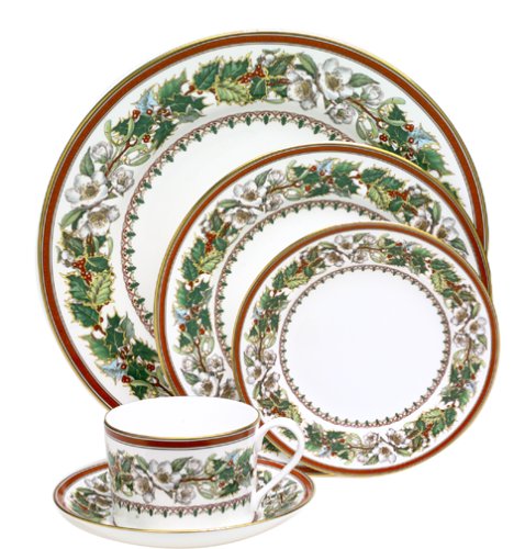 Spode Christmas Rose 5-Piece Dinnerware Place Setting, Service for 1