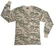Mens Long Sleeve ACU Digital Camo T-Shirt