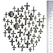 50Pcs Antique Brass Different Design Cross Charms For DIY Jewelry Making