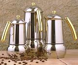 6 Cup Bialetti Classic Espresso with Gold Handle by Bialetti
