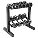 CAP Barbell Hex Dumbbell Set with Rack, 150 lb/Medium, Black