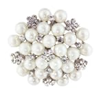 SAVE $23.5 - Cluster Faux Pearls Rhinestones Brooches $23.49