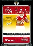 2007 Playoff Contenders # 50 Larry Johnson - Kansas City Chiefs - NFL Football Trading Card in Protective Display Case