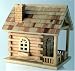 Rustic Log Cabin Architectural Birdhouse