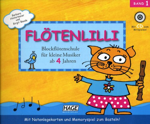 Produkt-Bild: Fl&ouml;tenlilli - Blockfl&ouml;tenschule f&uuml;r kleine Musiker ab 4 Jahren. F&uuml;r deutsche und barocke Griffweise. Mit Audio-CD