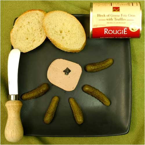 Block Of Goose Foie Gras Fully Cooked With 3% Truffles by Rougie by Gourmet Food Store